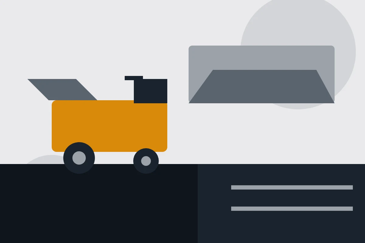 Illustration of a paving machine laying a new parking lot lane